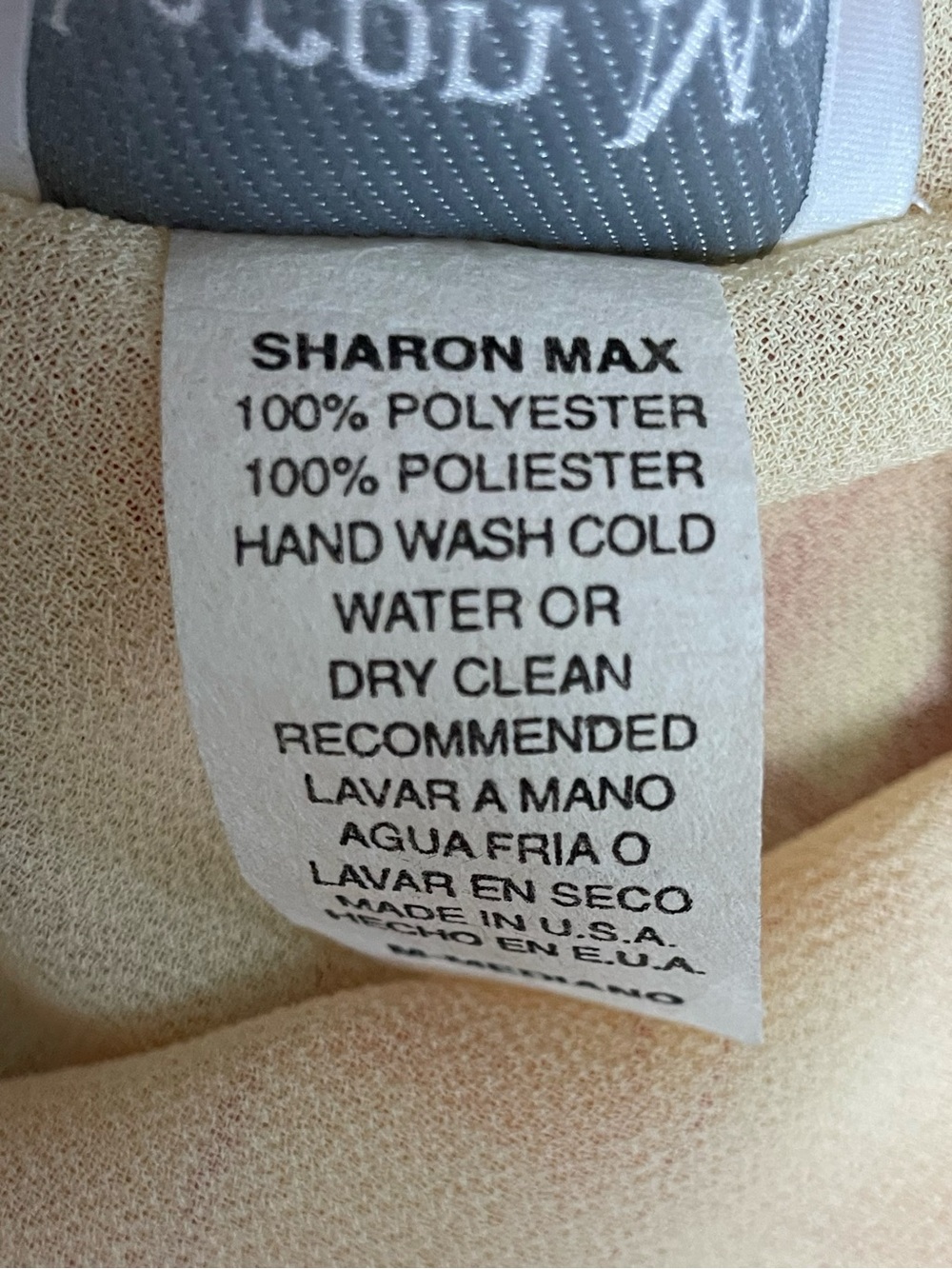 Vintage Y2K Sharon Max NWT Deadstock Orange pink geometric layered midi dress S - Picture 11 of 12